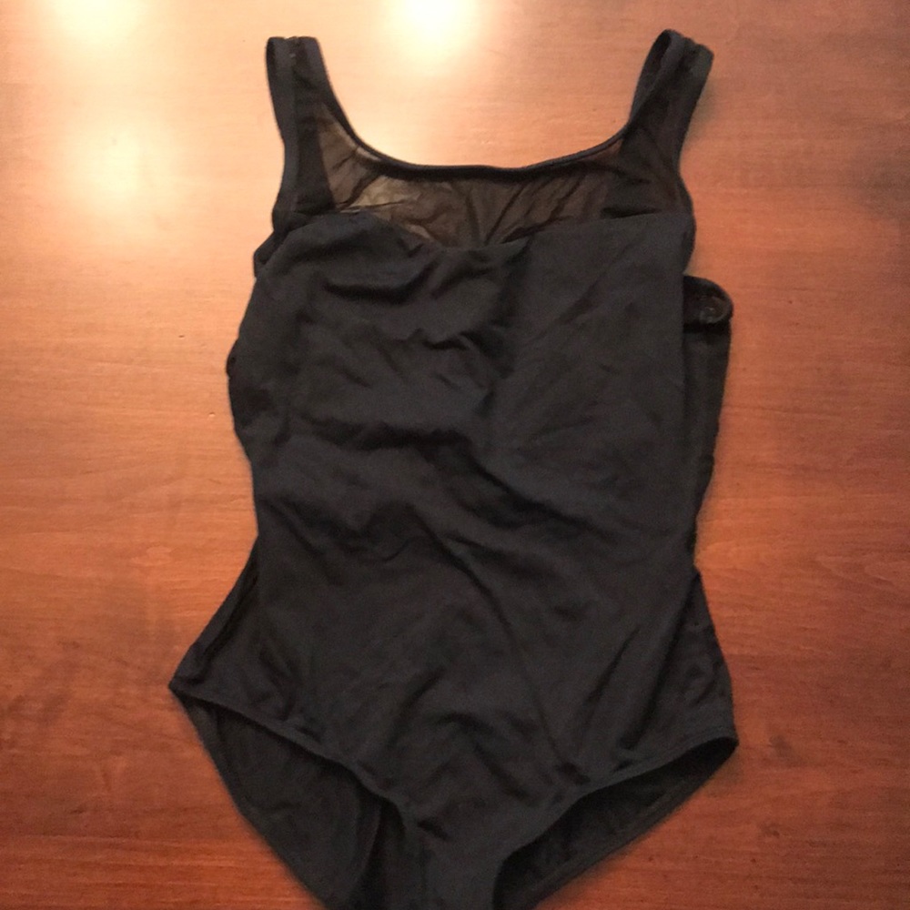 Black mesh leotard